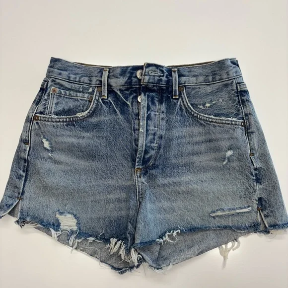 Agolde Denim cut off Shorts 26 - Picture 2 of 6